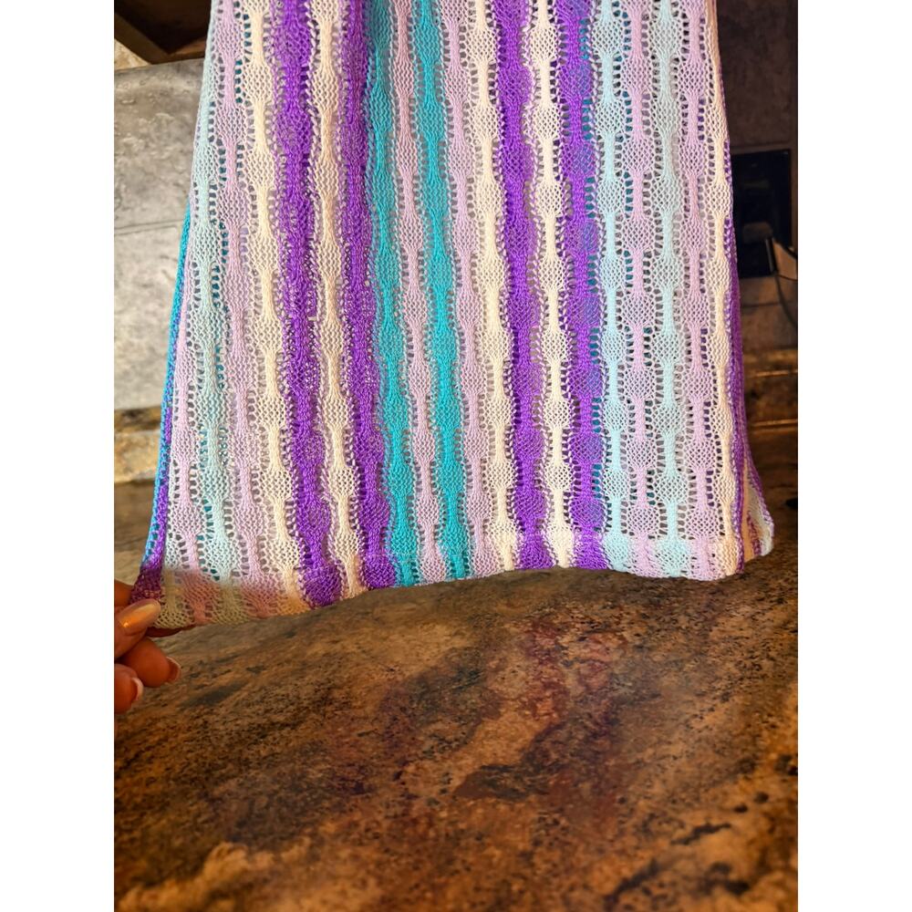 WILD FABLE purple aqua white init summer beach pants - Picture 9 of 12